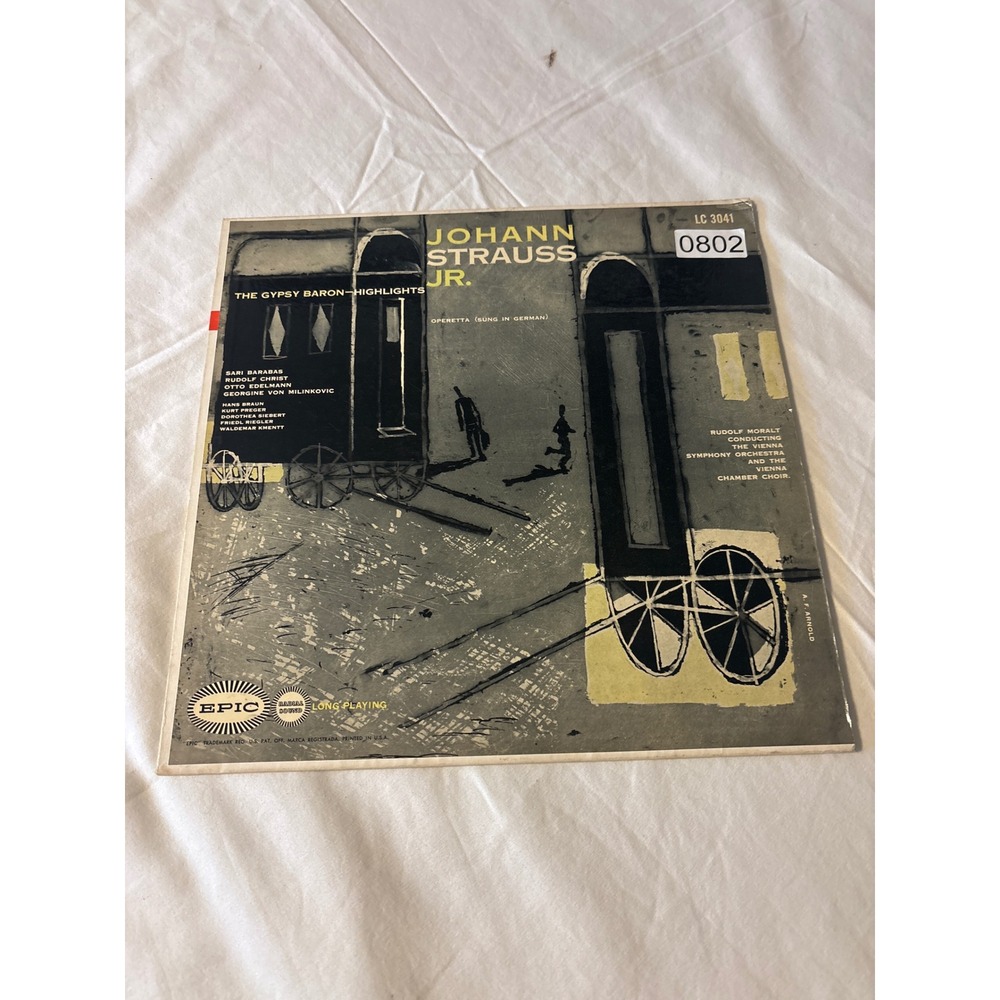 Epic Johann Strauss Jr The Gypsy Baron Vinyl LP 12in Black Good Classical Mono